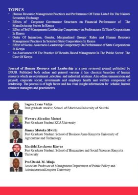 Leadership and Talent Management Vol 1 no 1 (2016)