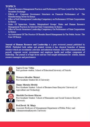 Leadership and Talent Management Vol 1 no 1 (2016)