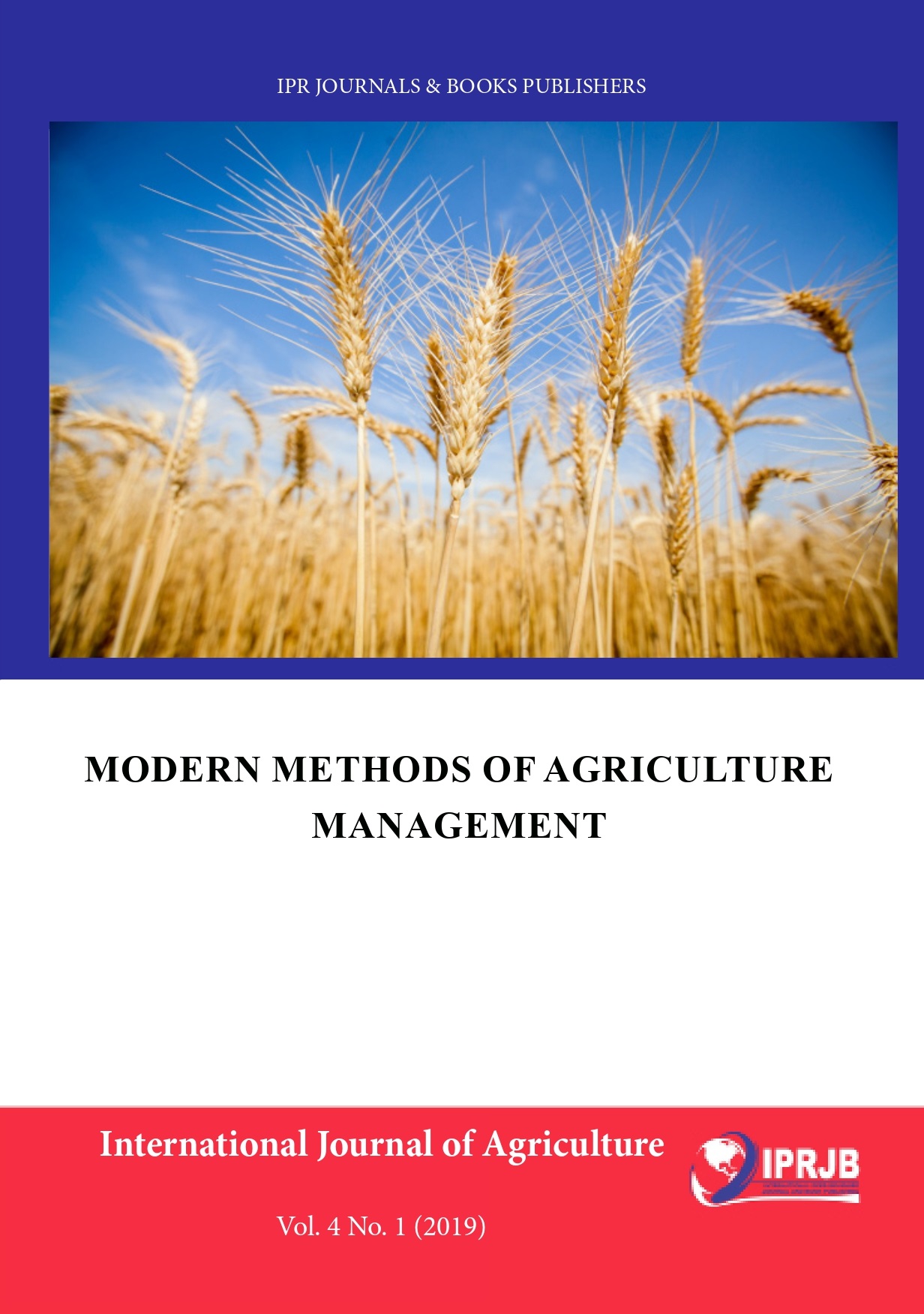 Modern Methods of Agriculture Management - International Peer Reviewed ...