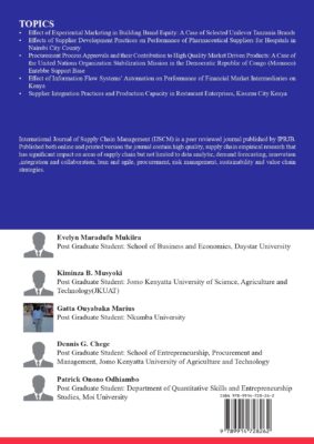 Supply Chain Benchmarking